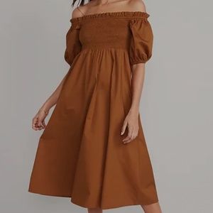 Off the shoulder midi dress